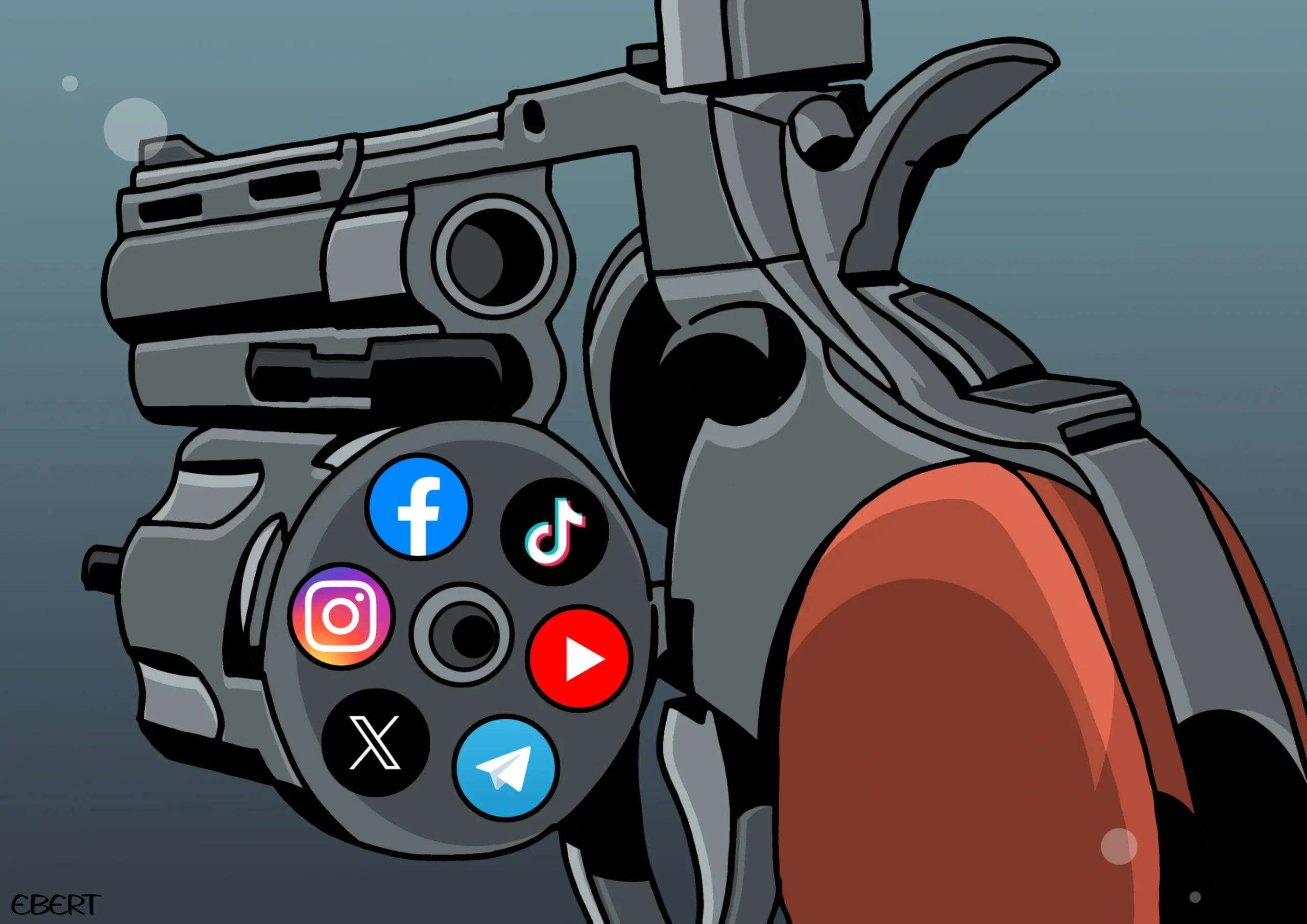 Cartoon Social Media Hate