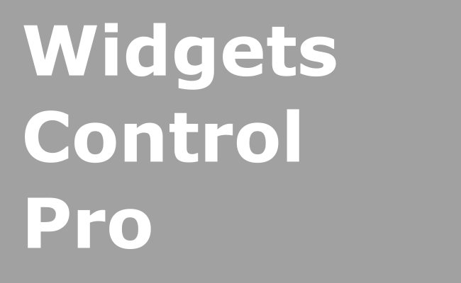 Widgets Control Pro