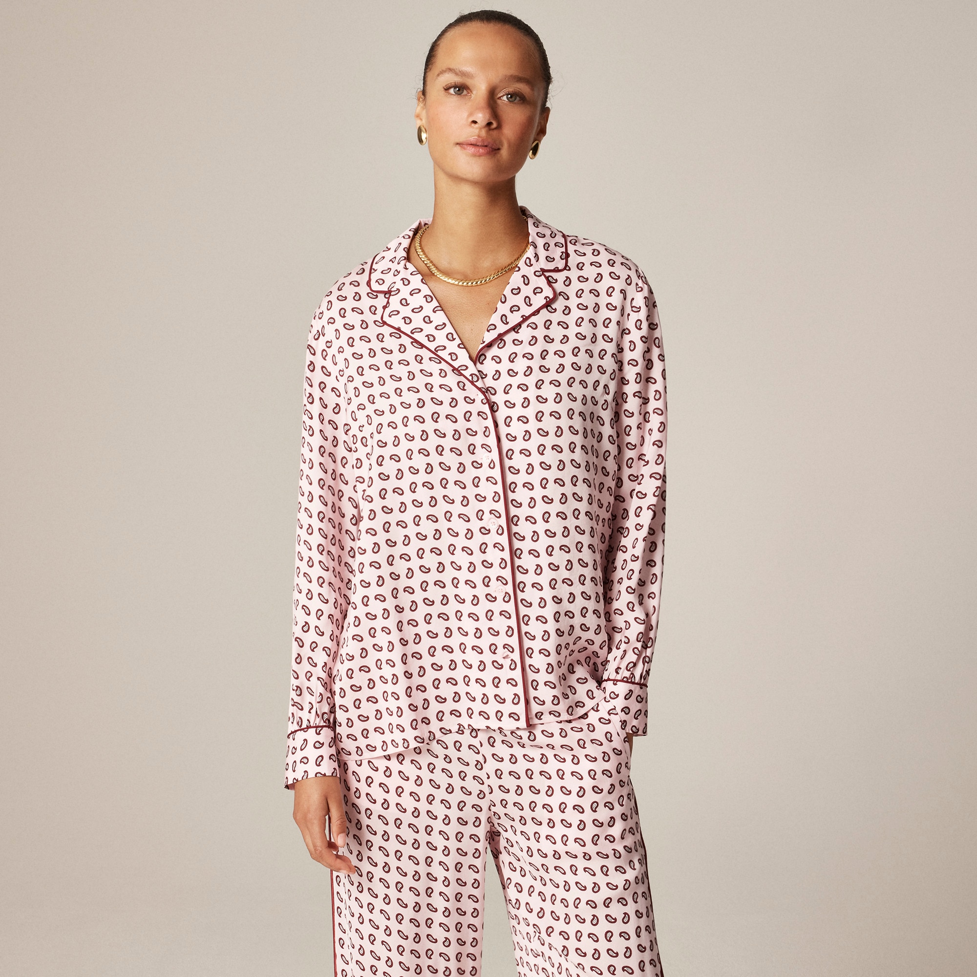 womens Drapey camp-collar shirt in paisley print