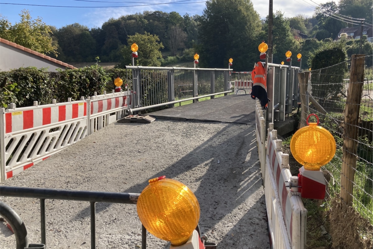 La réalisation de ce pont provisoire s’est achevée cette semaine.