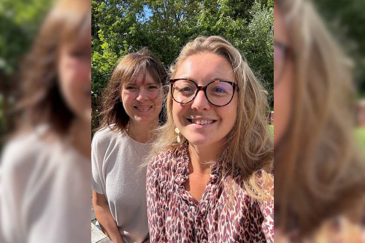 Corine Pirnay (à g.) et Pauline Charlier, assistantes sociales de l’ASBL Parrain-Ami.