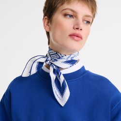Les Artisans de Paris Silk scarf 70 , Cobalt - Silk