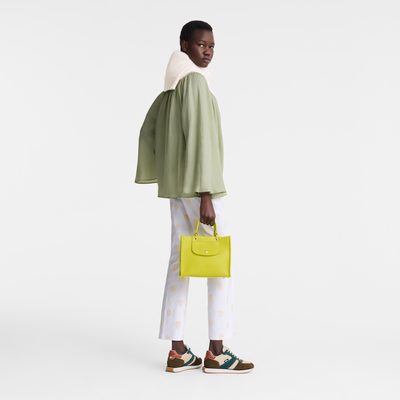 Sac à main S Cabas Longchamp , Cuir - Kiwi