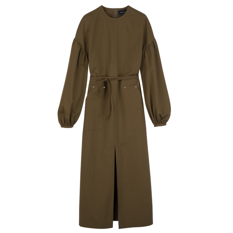 Dress , Khaki - Popelin  - View 1 of  6