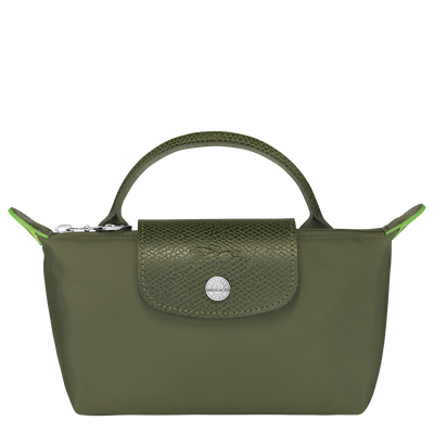 Pochette mit Henkel Le Pliage Green , Recyceltes Canvas - Fichte
