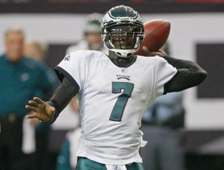 Michael_Vicks_Haters_Football_85472-1 Michael Vick throws in the first quarter of a Philadelphia Eagles game against the Atlanta Falcons  on Dec. 6, 2009 in Atlanta. (AP Photo/John Bazemore, file)