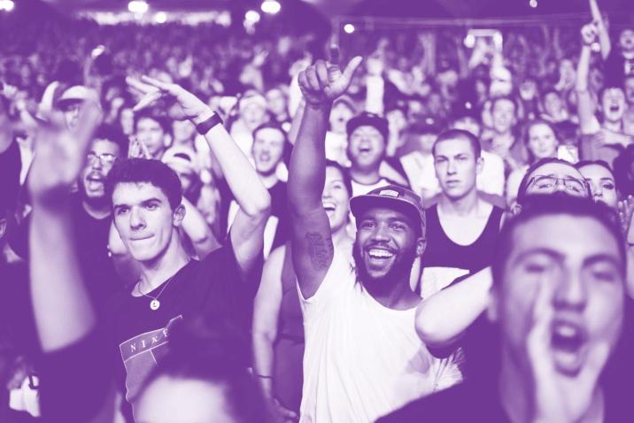 #OnlyTogether campaign a crowd of people cheering