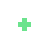 White heart with a green medical cross