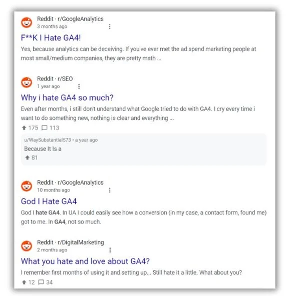 Surprising Google competitors -