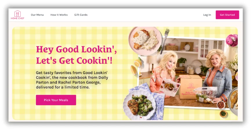 example of cta from home chef