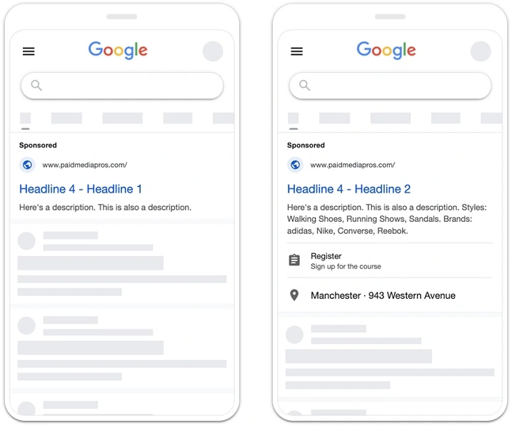 google ads pmax ad examples - google search