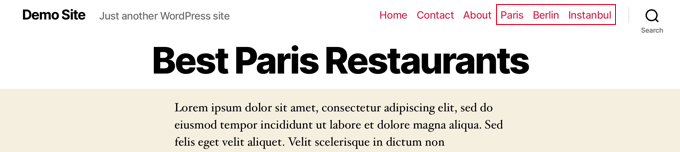 Prévia de Categorias Adicionadas ao Menu de Navegação Prévia de Categorias Adicionadas ao Menu de Navegação