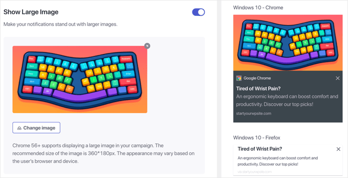 PushEngage Lets You Display a Large Image on Your Push Notification PushEngage Lets You Display a Large Image on Your Push Notification