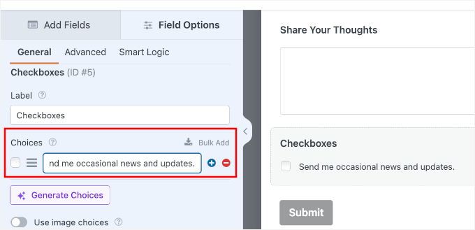 Redigera kryssrutan val Redigera kryssrutan val