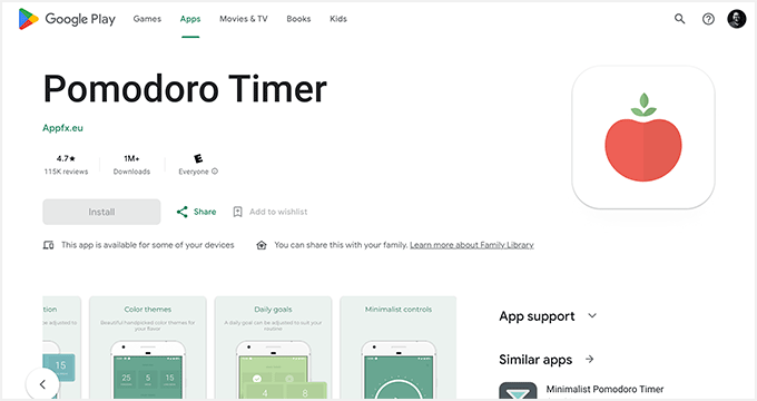 Pomodoro Timer Pomodoro-App