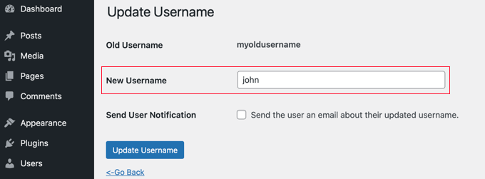Update username Update username
