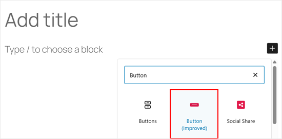 Adding the Ultimate Blocks button block