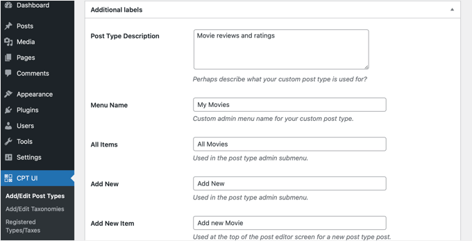 Role para Baixo até a Seção de Rótulos Adicionais Role para Baixo até a Seção de Rótulos Adicionais