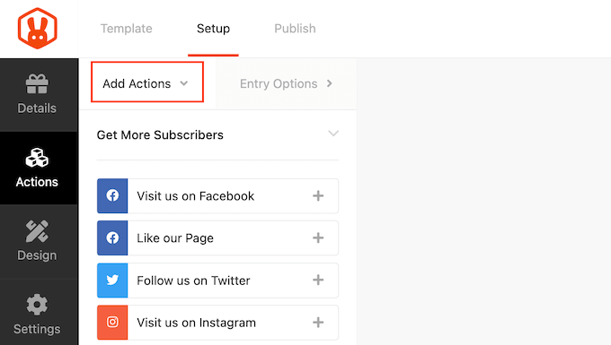 Adding multiple actions to a contest or giveaway Adding multiple actions to a contest or giveaway