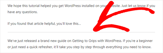Eine horizontale Linie, die mit dem klassischen Editor erstellt wurde Eine horizontale Linie, die mit dem klassischen Editor erstellt wurde