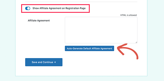 Generate affiliate agreement Generate affiliate agreement