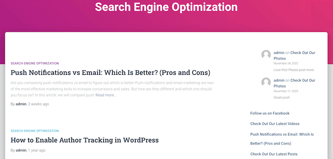 WordPress kategori arşiv sayfası WordPress kategori arşiv sayfası