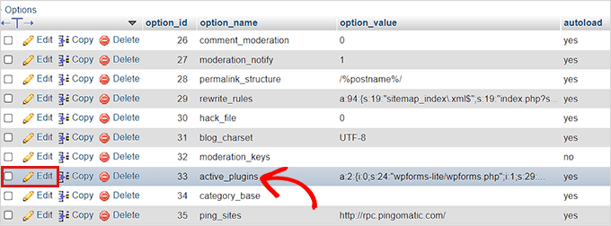 click-activeplugins-option Click the Activate_Plugins option