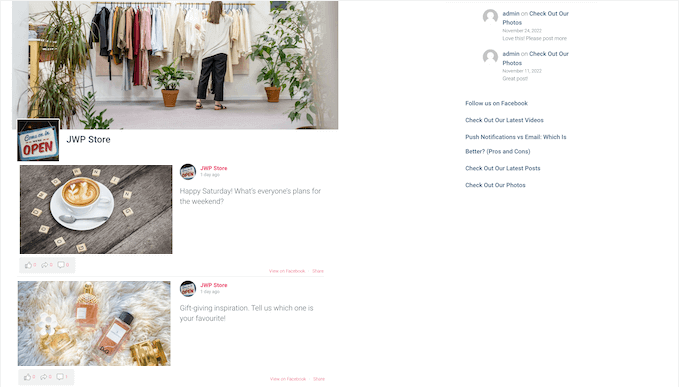 Oś czasu Facebook, osadzona w Smash Balloon Oś czasu Facebook, osadzona w Smash Balloon