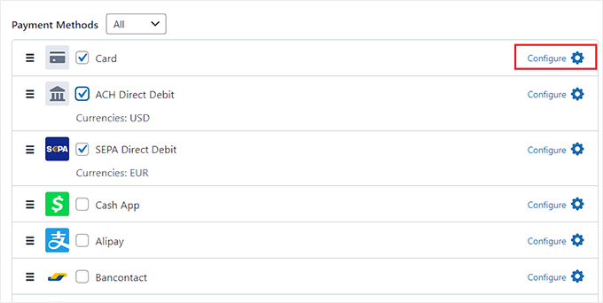 Choose a payment method by checking the box next to these options Choose a payment method by checking the box next to these options