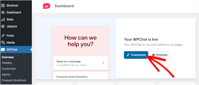オーバービューパネルのカスタマイズボタン オーバービューパネルのカスタマイズボタン