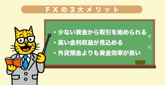 FXの3大メリット